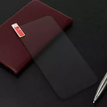 Защитное стекло Krutoff для iPhone 14 Pro Max, полный клей, черное