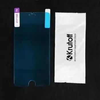 Защитное стекло Krutoff, для iPhone 6 Plus/ 6S Plus, гибридное, полный клей