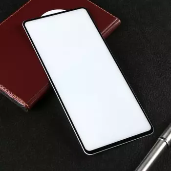 Защитное стекло Krutoff для Samsung A72, полный клей, чёрное