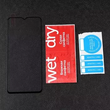 Защитное стекло mObility, для Realme C21y, полный клей, черное