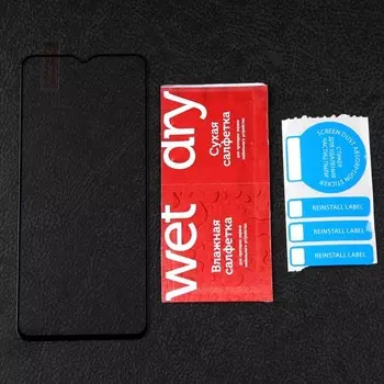 Защитное стекло mObility, для Realme C25/C25s, полный клей, черное