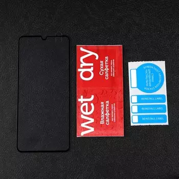 Защитное стекло mObility, для Samsung Galaxy A32 4G, полный клей, черное