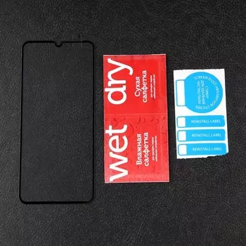 Защитное стекло mObility, для Samsung Galaxy A50, полный клей, черное