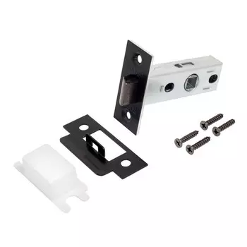 Защёлка АЛЛЮР АРТ L45-8 BL, цвет матовый черный, торц. планка 25 мм, б/ручек