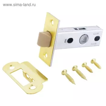 Защёлка "АЛЛЮР АРТ" L45-8-P PB, без ручек, торц.планка 25 мм, пластик, цвет золото