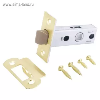 Защёлка "АЛЛЮР АРТ" L45-8-P SB, без ручек, торц.планка 25 мм, пластик, цвет матовое золото 501416