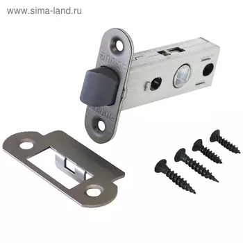 Защёлка "АЛЛЮР АРТ" L45-8-PR18 MBN, без ручек, торц.планка18 мм,пластик, цвет графит