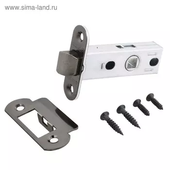 Защёлка "АЛЛЮР АРТ" L45-8-R18 BN, без ручек, овал.торц.планка18 мм, цвет чёрный никель