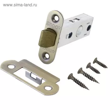 Защёлка "АЛЛЮР АРТ" L45-8-R18 MAB, без ручек, овал.торц.планка 18 мм, цвет матовая бронза