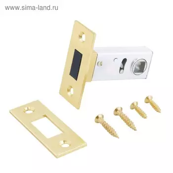 Защёлка "АЛЛЮР АРТ" L50-8M SB, без ручек, магнитная, цвет матовое золото