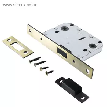 Защёлка "АЛЛЮР АРТ" L7050-MS AB, без ручек, с фиксатором, цвет античная медь