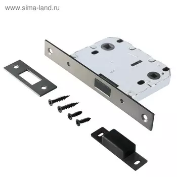 Защёлка "АЛЛЮР АРТ" L7050-MS MBN, магнитная без ручек с фиксатором, цвет графит