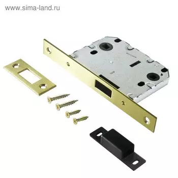 Защёлка "АЛЛЮР АРТ" L7050-MS SB, магнитная, без ручек, с фиксатором, цвет матовое золото