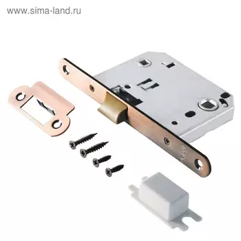 Защёлка "АЛЛЮР АРТ" L7050PR AC, без ручек с фиксатором, овал.планка 18 мм, пластик, цвет античная ме