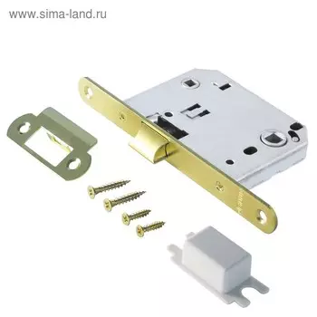 Защёлка "АЛЛЮР АРТ" L7050R PB, без ручек с фиксатором, овальная планка18 мм, цвет золото