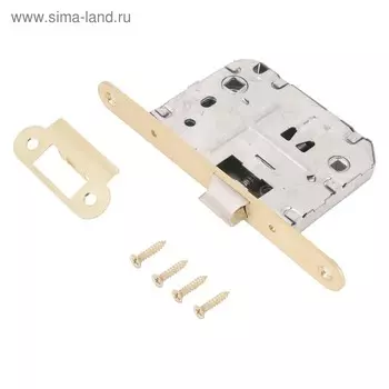 Защёлка "АЛЛЮР АРТ" L7050R SB, без ручек с фиксатором, овальная планка18 мм, цвет матовое золото