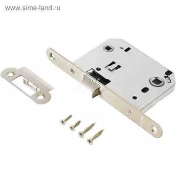 Защёлка "АЛЛЮР АРТ" L7050R SN, без ручек с фиксатором, овальная планка 18 мм, цвет матовый никель 50