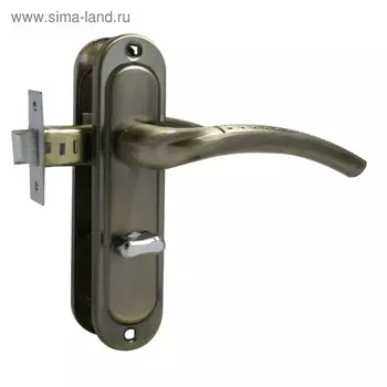 Защёлка "СТАНДАРТ" ЗЩД 132/50 L AB, левая, с фиксацией, цвет бронза