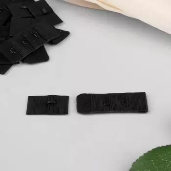 Застёжка для бюстгальтера, 3 ряда 1 крючок, 22.8 см, 25 см, 10 шт., чёрная