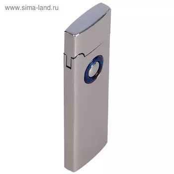 Зажигалка электронная, спираль, 2.58 см, хром, от USB