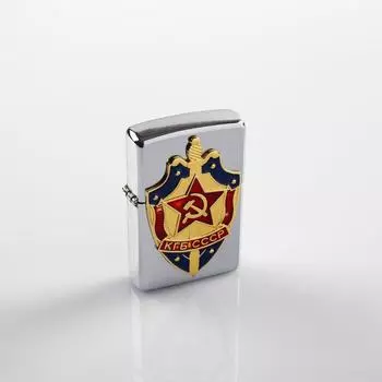 Зажигалка бензиновая «КГБ СССР», металлическая, кремний, 68 см