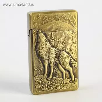 Зажигалка газовая для курения «Волк», пьезо, 5.53.5 см