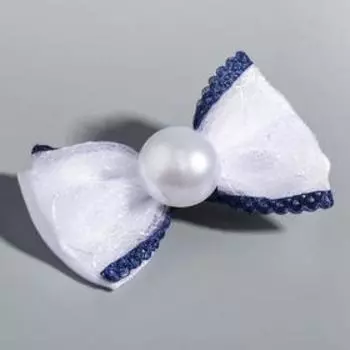 Зажим-бант, ВИНКС, с синим элементом и бусиной, 7,5*7,5 см