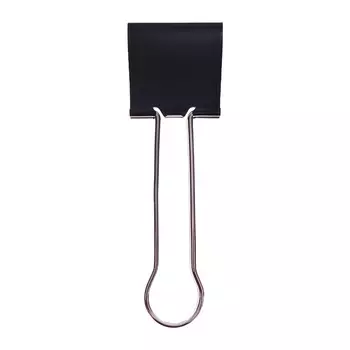 Зажим для бумаг черный 60 мм большой 2064.5 см в пакете