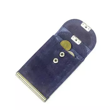 Зажим для купюр+монетница+карточки, н/к, синий крэйзи хорс