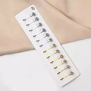 Зажим для платка «Хрусталь» шарик, цвет серебро