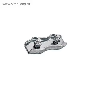 Зажим для стальных канатов DUPLEX двойной, цинк, 5 мм, в упаковке 150 шт.