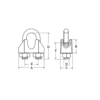 Зажим для троса Rexant, d 6