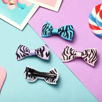 Зажим для волос«Бантик», тигрик, 4 см