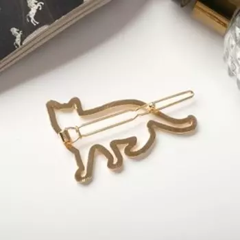 Зажим для волос "Джилли" кошка, 6 см, микс