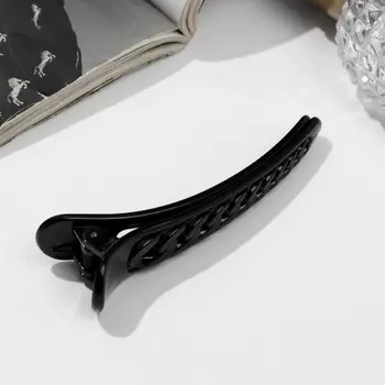 Зажим для волос «Вивьен» звенья, 9 см, чёрный