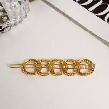 Зажим для волос «Жаклин» круги, 7.5 см, золото