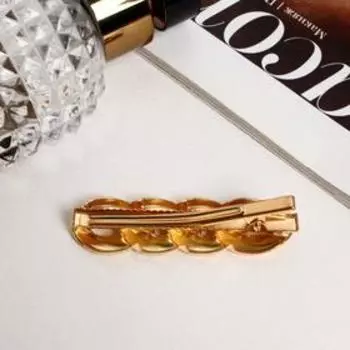 Зажим для волос «Жаклин», звенья, 6 см, золото