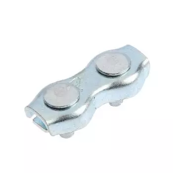 Зажим троса Duplex ТУНДРА krep 2 мм, цинк, 2 шт.