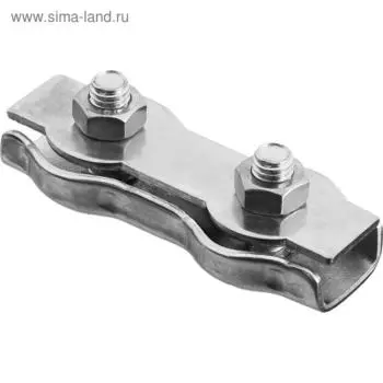 Зажим троса «ЗУБР» двойной, 8 мм, цинк, 15 шт.