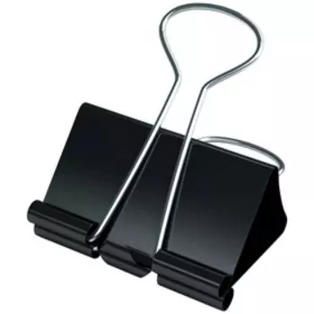 Набор зажимов для бумаг, 51 мм, 12 шт., чёрные