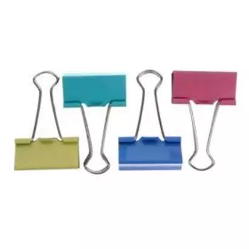 Зажимы для бумаг GLOBUS, 12 шт., 41 мм, цветные