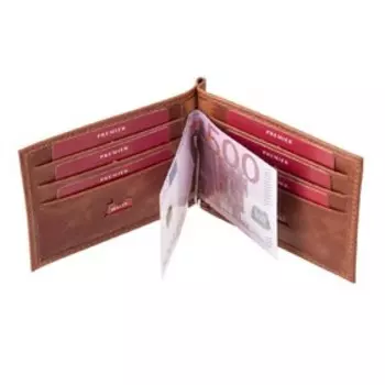 Зажимы для купюр на кнопке, цвет коричневый