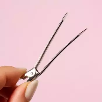 Зажимы для волос, набор - 6 шт., 7(±1) см, серебристый