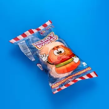 Зефир жевательный с мармеладом "МелоуБургер", 20 г