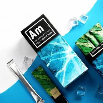 Зелёный чай в стиках «Арктика», мята, 2 г. х 15 шт.