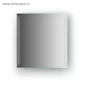 Зеркальная плитка с фацетом 15 мм, квадрат 20 х 20 см, серебро Evoform