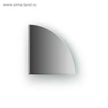 Зеркальная плитка с фацетом 5 мм, четверть круга 15 х 15 см, серебро Evoform
