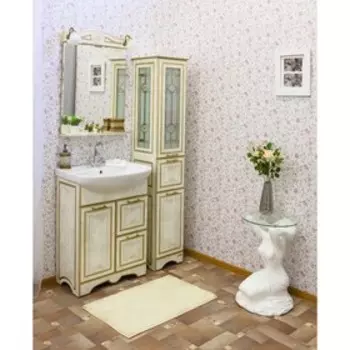 Зеркало Адель 65 белый/патина золото