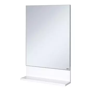 Зеркало "Алиса 50" с полкой, белое 48 х 12 х 72 см