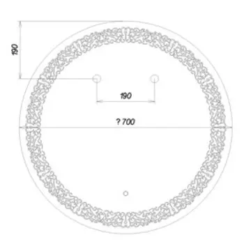 Зеркало с подсветкой «Домино. Астана», 700700 мм